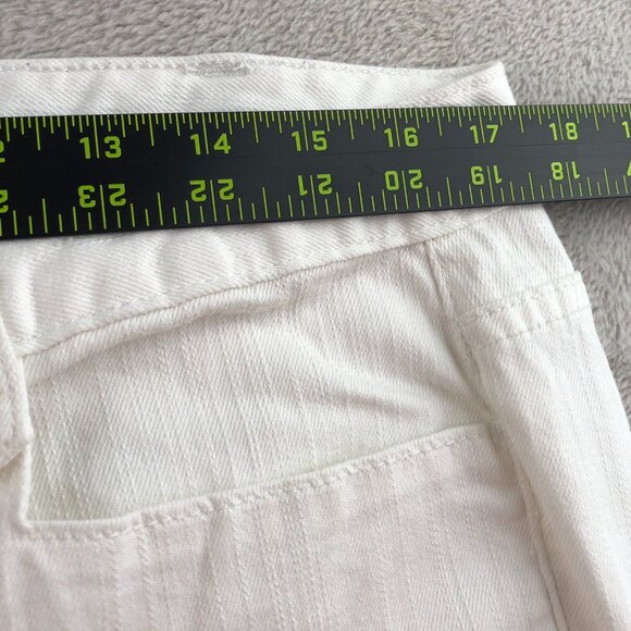 Chaps Womens Pants Size 12 Flared Leg Classic White Casual Stretch Cotton Travel - Picture 4 of 14